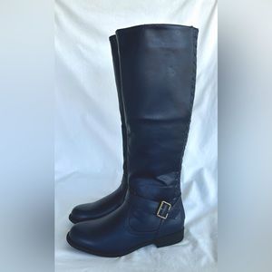 Just Fab Sequoi Navy Boots, size 8